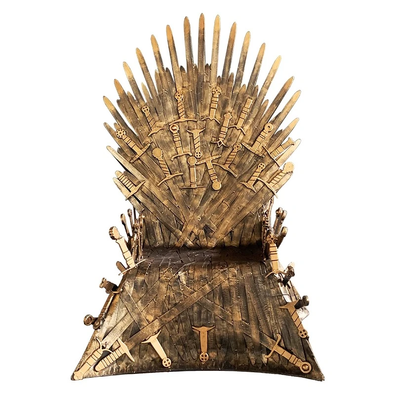 

Retro industrial style KTV bar storefront metal decoration iron king seat creative floor ornament