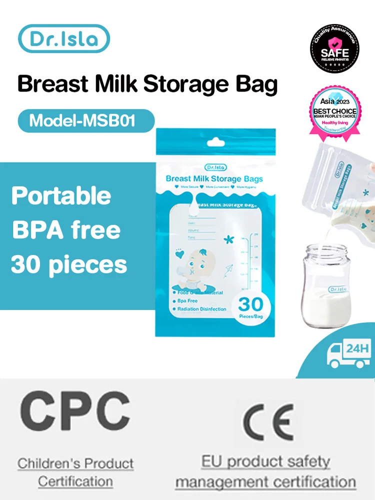 MAMIJOY 250 ml/30 pièces sac de stockage de lait maternel jetable petite capacité sac de stockage de lait congelé sans BPA