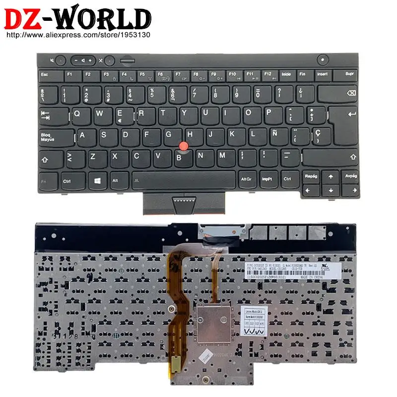 SPA hiszpański podświetlenie klawiatury dla Lenovo Thinkpad T430 T430S T530 W530 X230 Tablet i laptopa 04X1250 04X1363 04Y0649 04Y0538