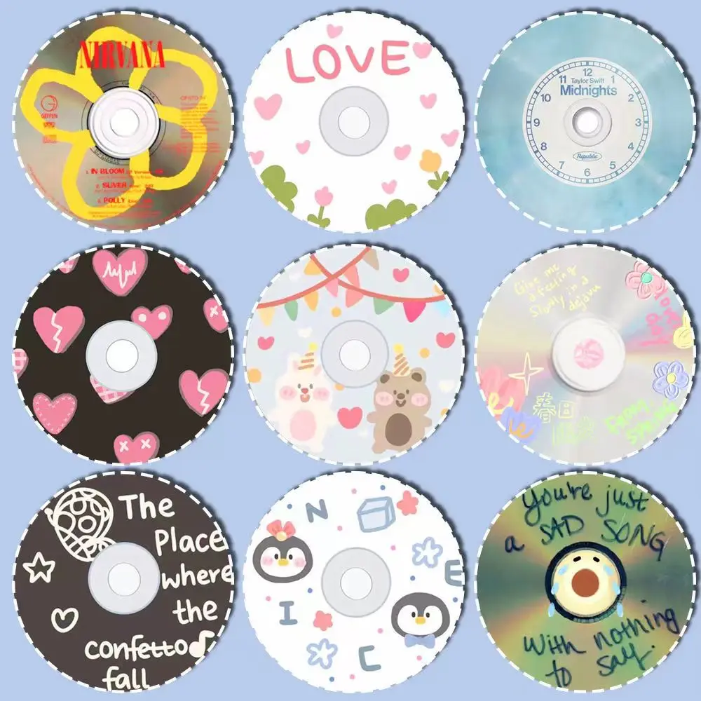 50pcs Music Disc Stickers Graffiti Stickers Creative Graffiti for fans CD disc Stickers Decorative Stickers