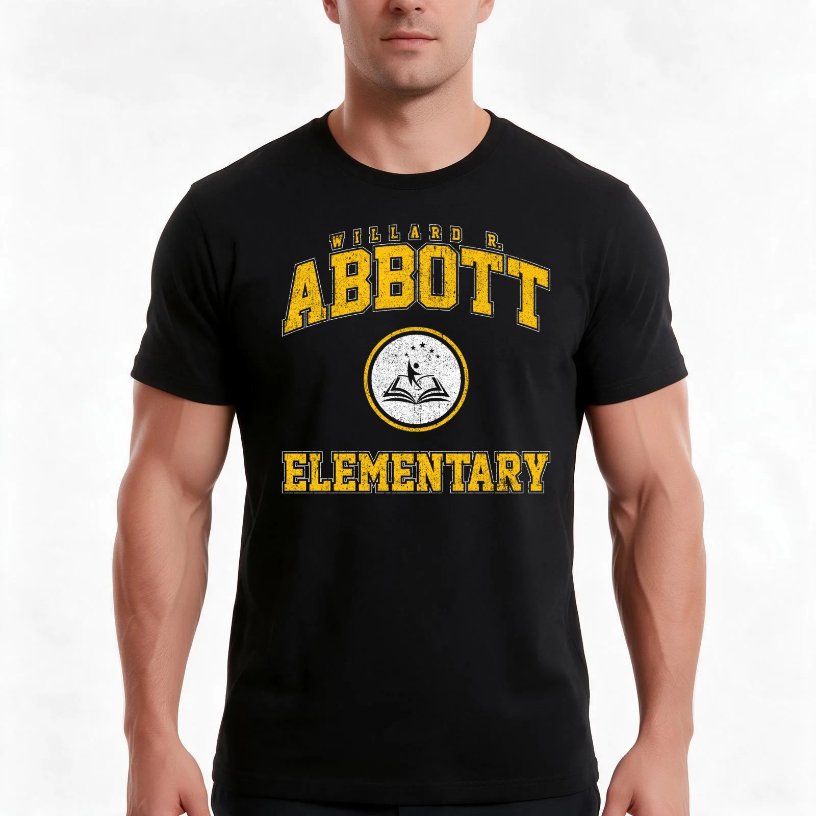 Abbott Elementary T-Shirt, Summer Casual Cotton Tee, Oversized Streetwear Tops, Vintage Graphic Print, Loose Fit Short Sleeve