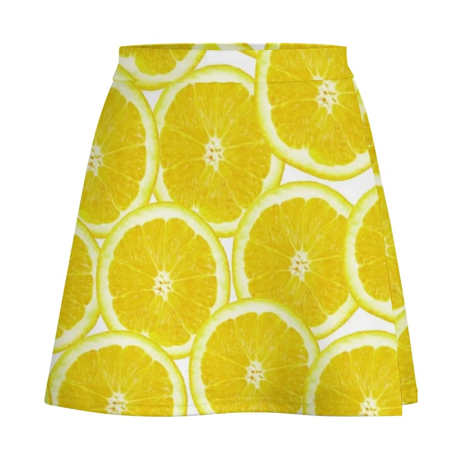 Summer Citrus Lemon Slices Mini Skirt fairy grunge new in dresses Korean skirts women's golf wear summer