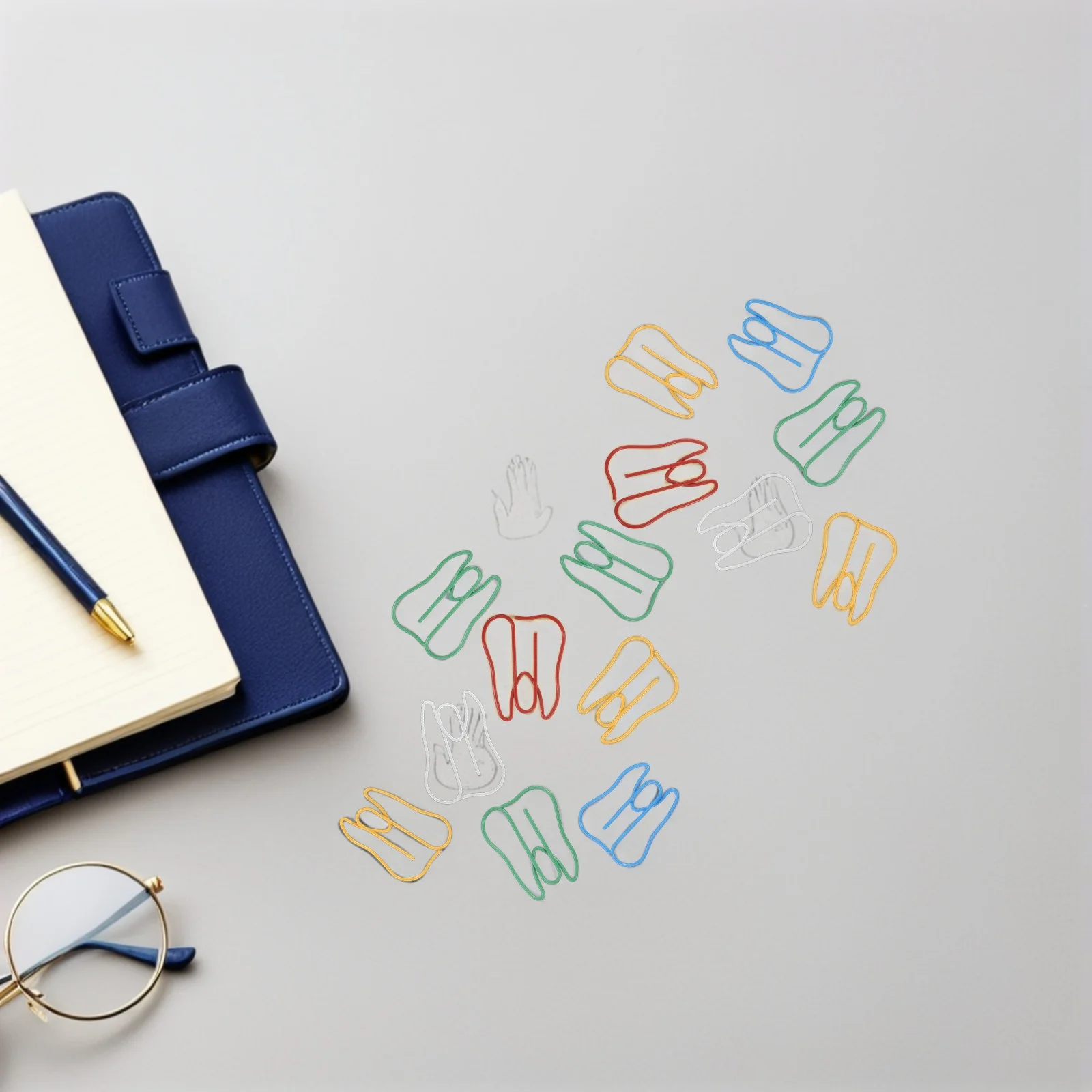 100Pcs Tooth Shaped Metal Paper Clips Creative Fun Clips for Office School Documents Bookmarks Paper Clip Holder