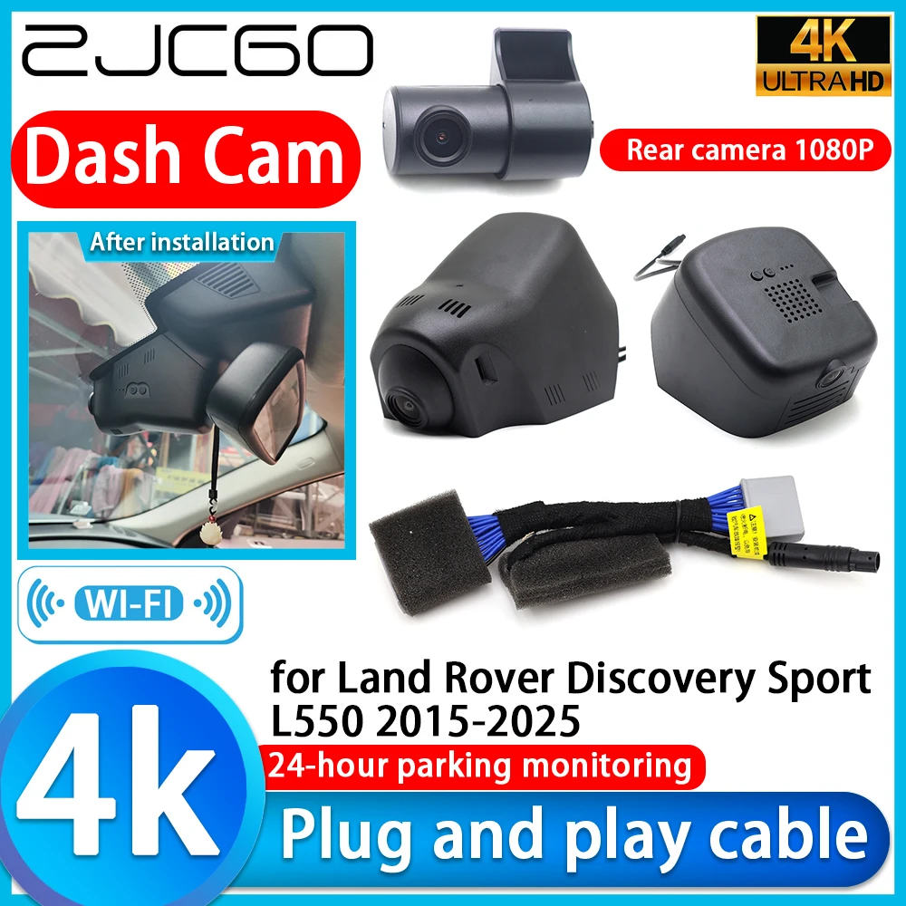 

ZJCGO for Land Rover Discovery Sport L550 2015-2025 4K DVR Dash Cam Camera Sony Lens 24 Hour Parking Video Recorder Recording