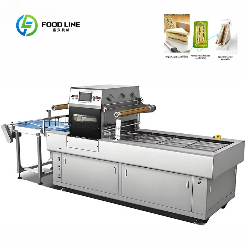 Automatic Vacuum Gas Flushing Tray Packaging Machine Modified Atmosphere Food Fresh Keeping Packing Equipment