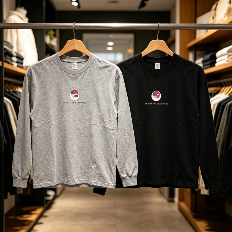 Small Disc Flag Print YZY Kanye West Bully LS-03 YE LIVE T Shirt Men Women Long Sleeve Black Gray Loose Daily Los Angeles Tee