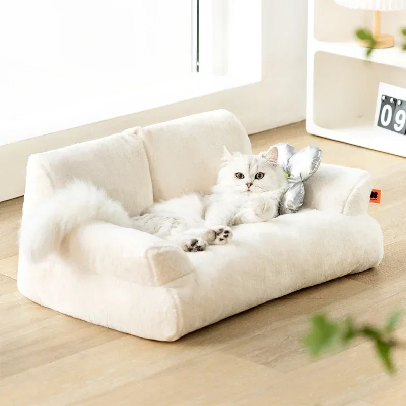 

Luxury Fluffy Super Soft Kitten House Cat Nest Pet Articles Bed Sofa Furniture Dogs Cats