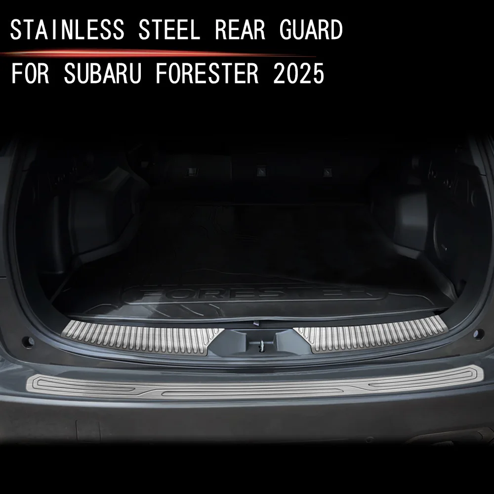 

For Subaru Forester 2024 2025 Trunk Bumper Sill Cover Stainless Rear Fender Protector Stick Decoration