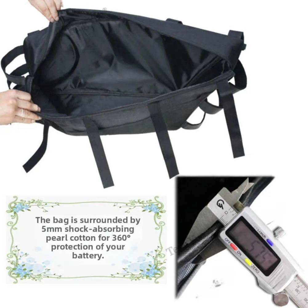 

Bike Rides Bike Triangle Bag Mountain Bike Storage Solution E-bike Battery Bag Nylon Construction Metal Outlet Hole 2cm