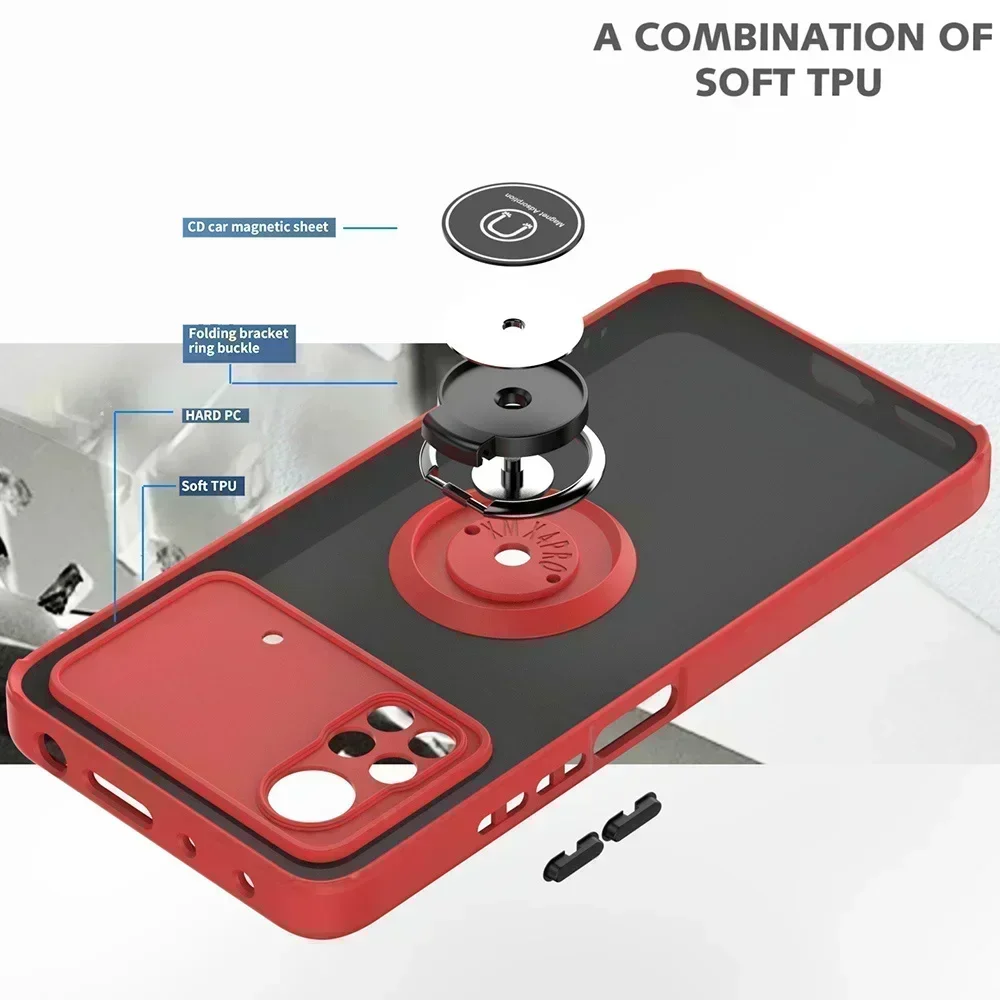 Funda de teléfono magnética a prueba de golpes para Xiaomi Poco X4 F5 Pro X5 5G X3 NFC M3 M4 Pro 4G F4 GT, funda con soporte para Poco F5 X5 Pro