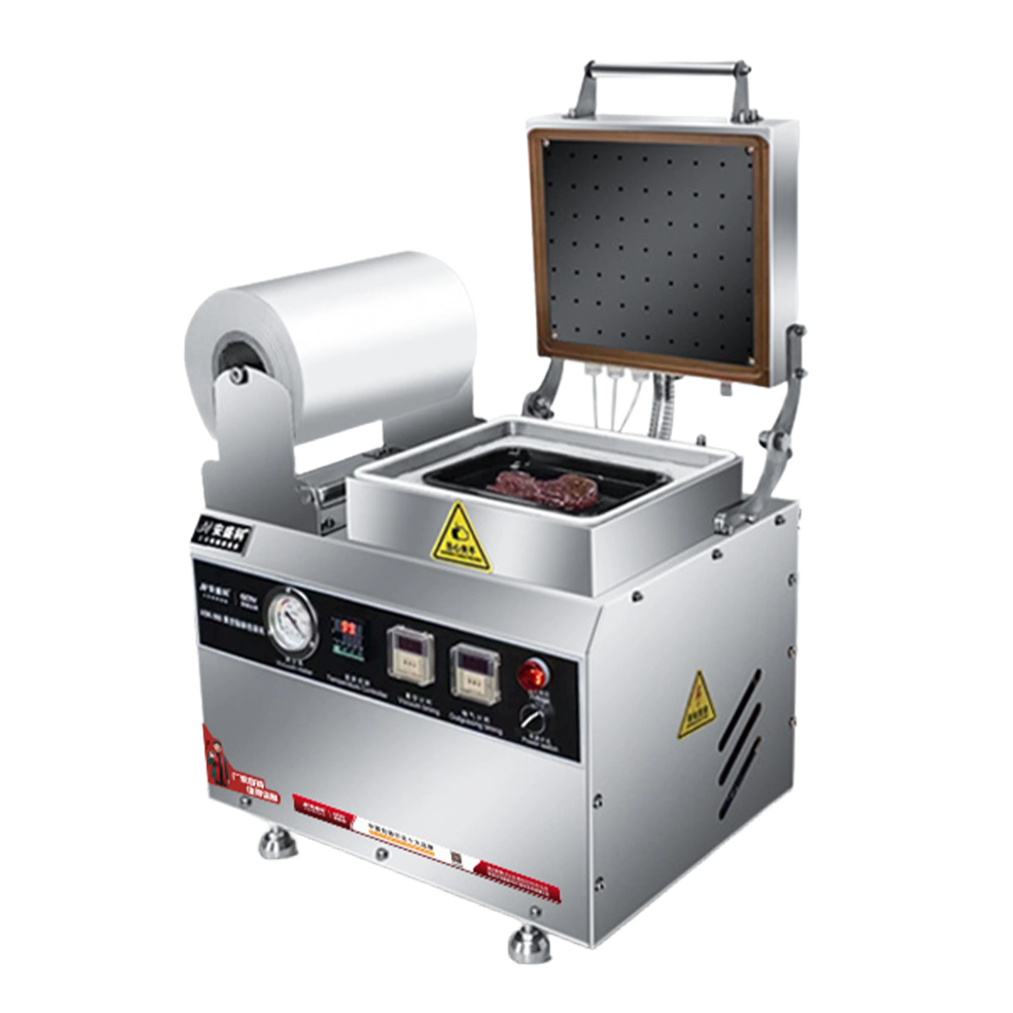 

Automatic Electric Vacuum Packaging Machine for Cooked Food Sandwich Sausage Sk-Case & Foil Packaging