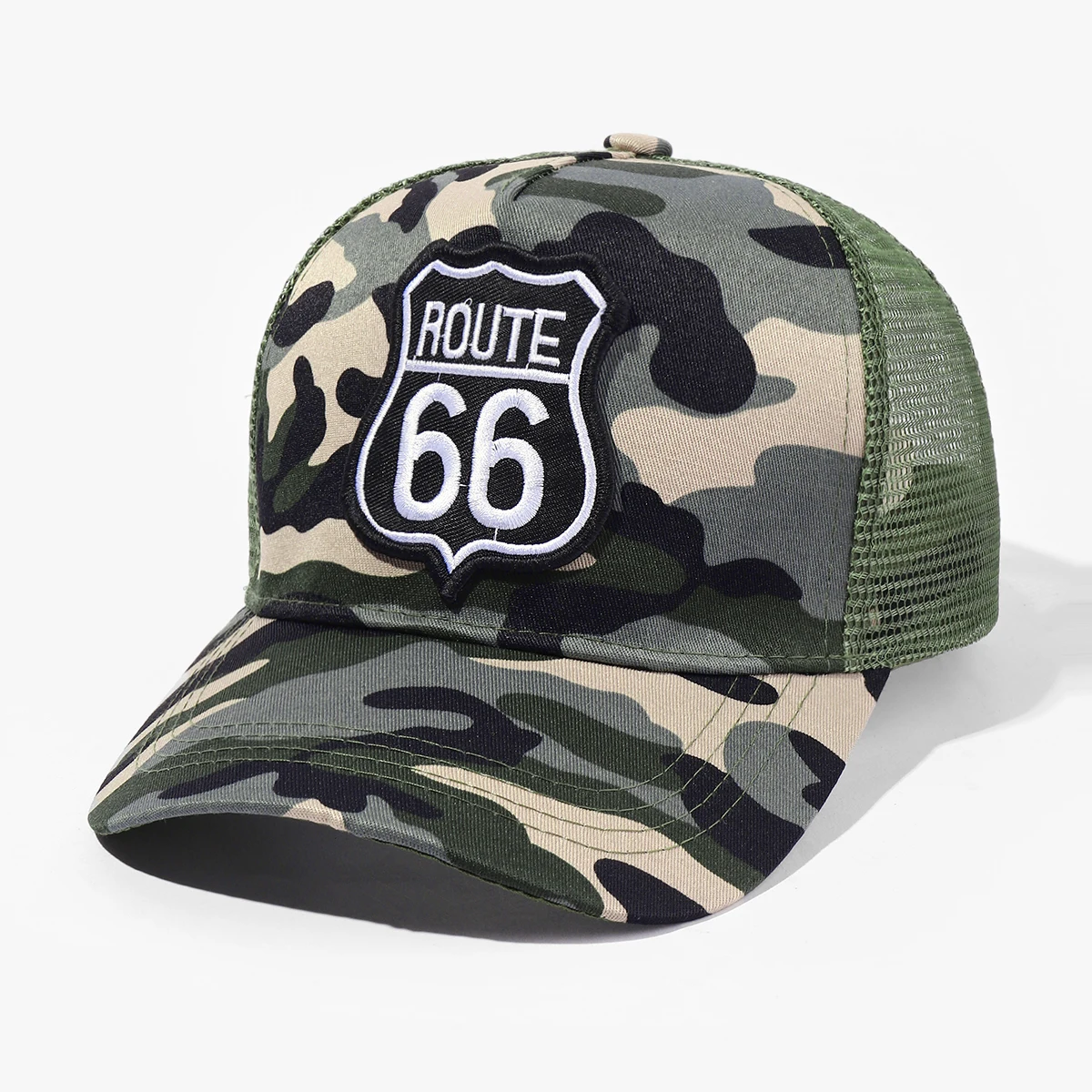 ROUTE 66 Baseball Cap Spring Autumn  Mesh Snapbac Hat For Women Men Trucker Hat