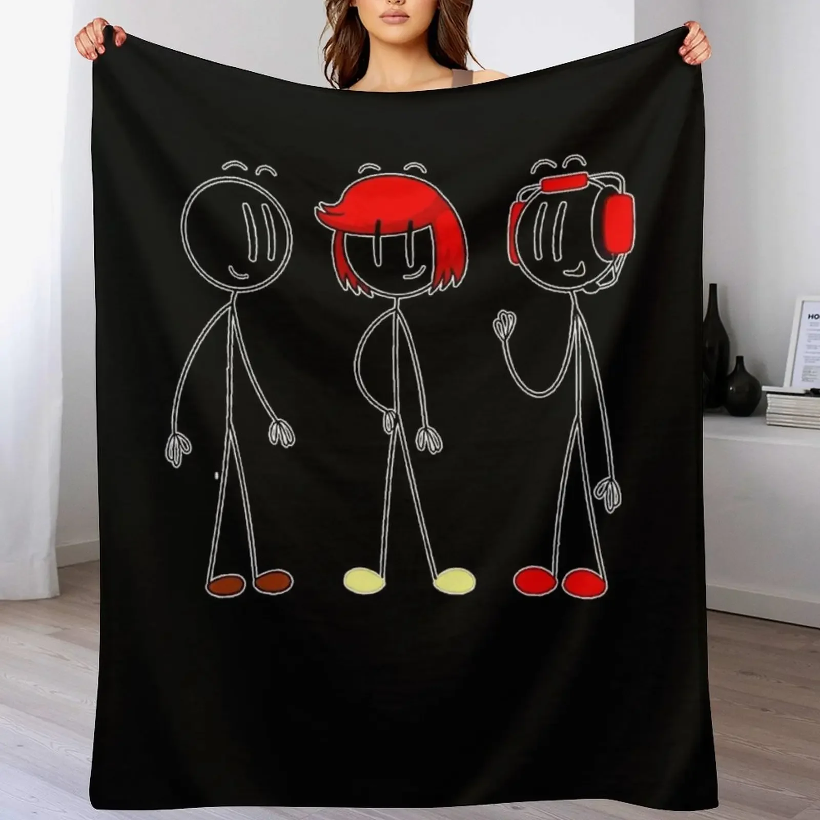 

Henry Stickmin Merch Three People Men Women Kid Throw Blanket Spring Fall Cozy Throw Blanket for Couch