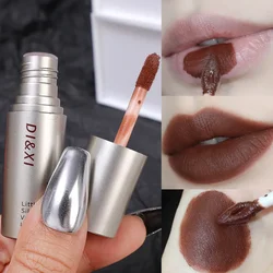 Matte Long Lasting Dark Brown Lip Gloss Waterproof Non-Stick Cups Sexy Velvet Lip Mud Lipsticks for Women Korea Makeup Cosmetics