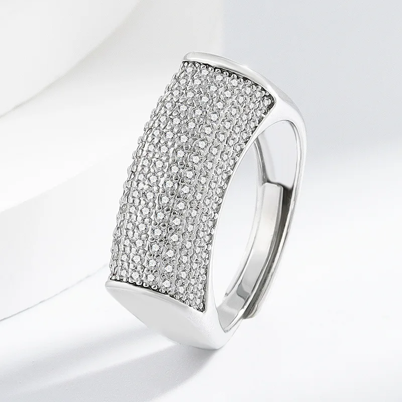 New high-quality zirconia ring - fashionable women's luxurious party jewelry and accessories