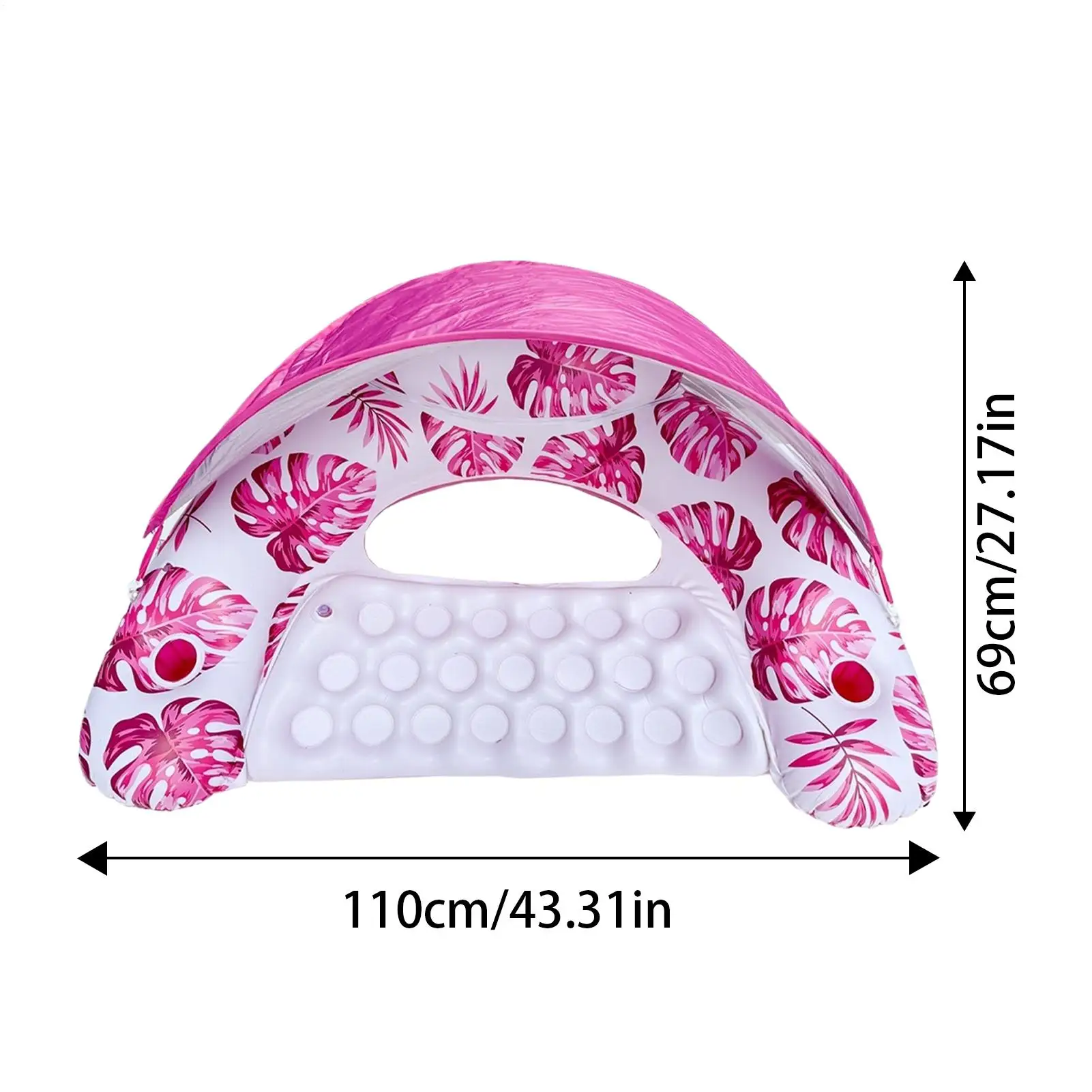 Inflatable Pool Float สระว่ายน้ําทําให้พองลอย Hammock Raft Lounge เก้าอี้ถ้วยผู้ถือ Lounger ลอยสําหรับกลางแจ้ง