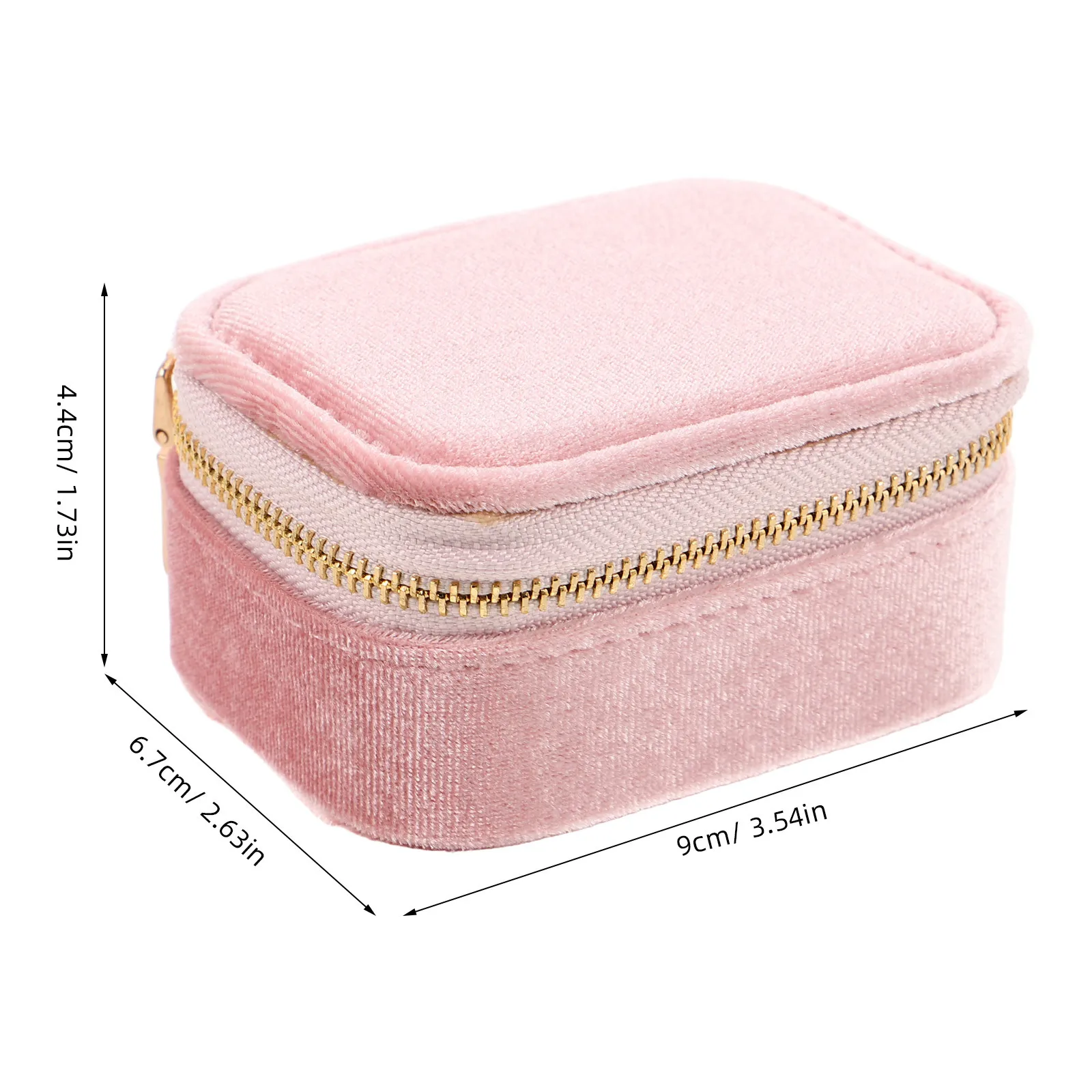 Jewelry Travel Case Multilayer Box Zipper Compact Portable Organizer for Rings Earrings Pendant Bracelet Storage for Travel Use