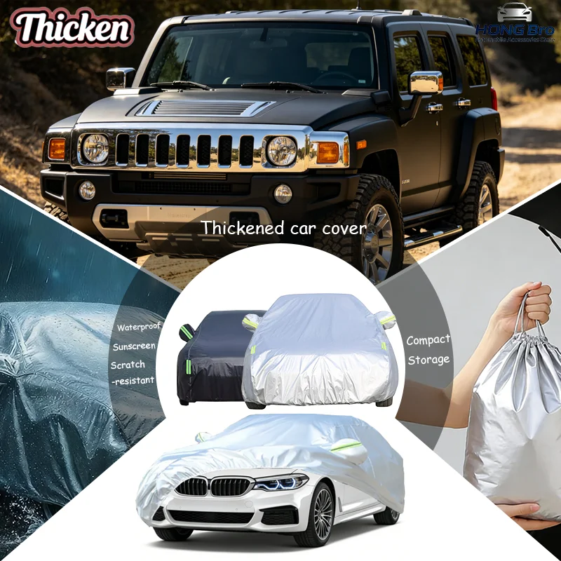 

For Hummer H3 Full Car Cover Outdoor Waterproof, Snowproof, Sunshade, Winter & Summer All Weather Auto Protection Accessories