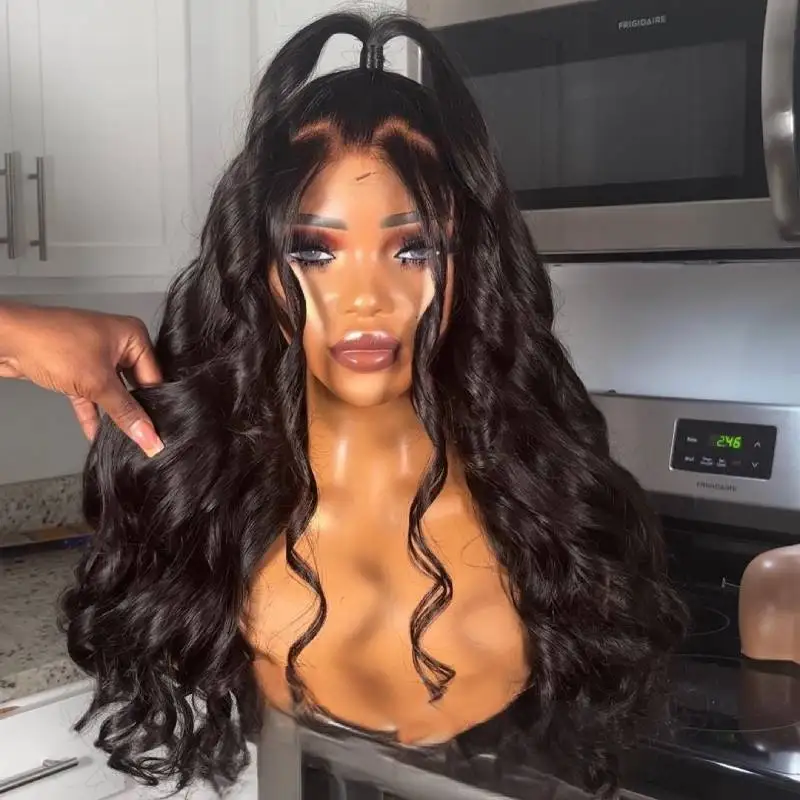 13x6 lace Frontal Wig Human Hair Body Wave HD Transparent Lace Front Wigs 13x4 32 34 inch  For Women Pre Plucked With Baby Hair