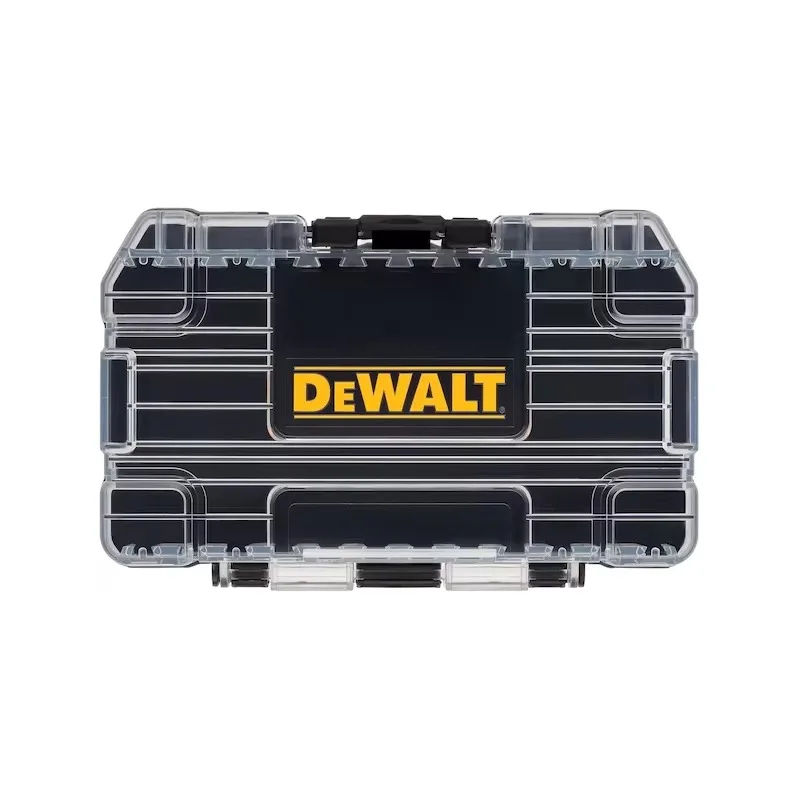 DEWALT TSTAK Black Medium Tough Case Stackable Dustproof Drill Bits Storage Tool Box Accessories Removable 148x85x40mm 1PCS