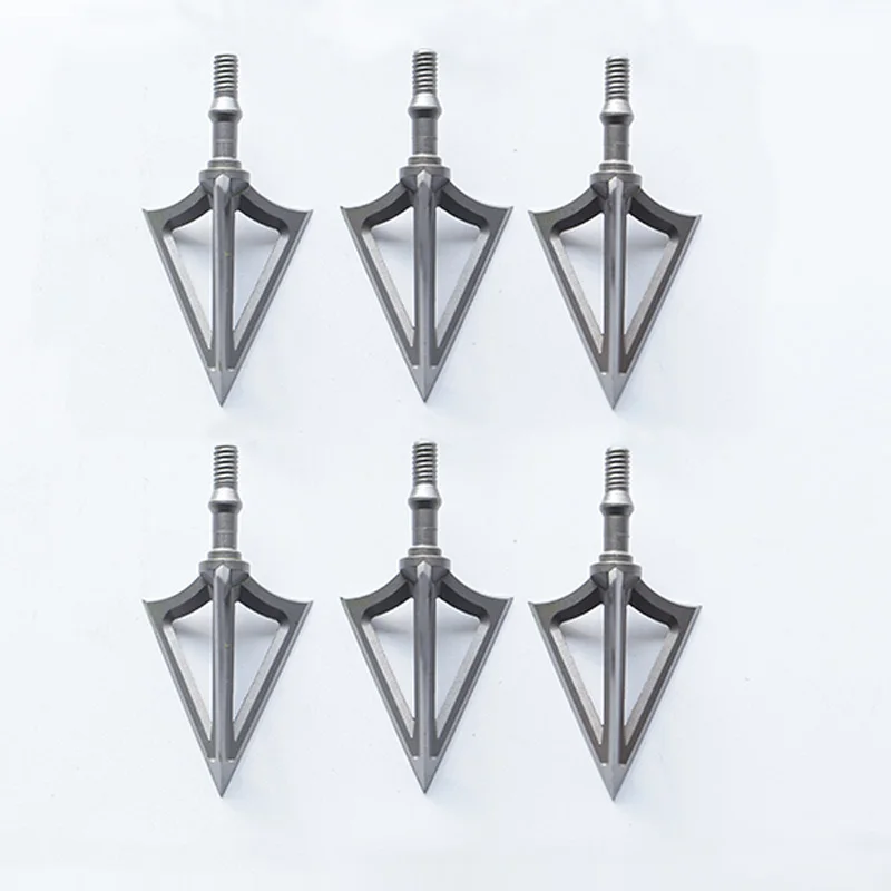 6/12pcs 3 Blades Broadhead 100 Grains Hunting Archery Arrowhead Stainless Alloy Arrow Head Points