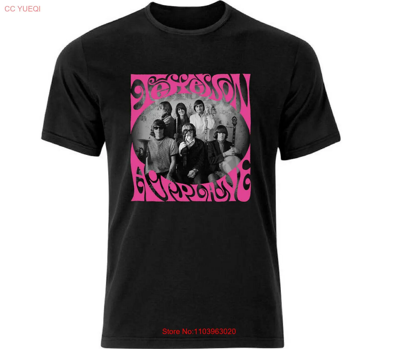 Jefferson Airplane Style Rock Men T-shirt Black Unisex All Sizes RE615