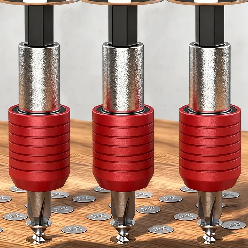 

3/1x Magnetic Hex Bit Extension Bar Hexagonal Handle Red Set Quick Release Self-locking Extension Rod Screwdriver 100/150/300mm