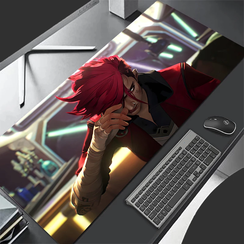 

Mousepad Computer Gaming Accessories Keyboard Pad Office PC Rubber League Of Legends Vi HD Mouse Pad Decoracion Desk Mouse Mat