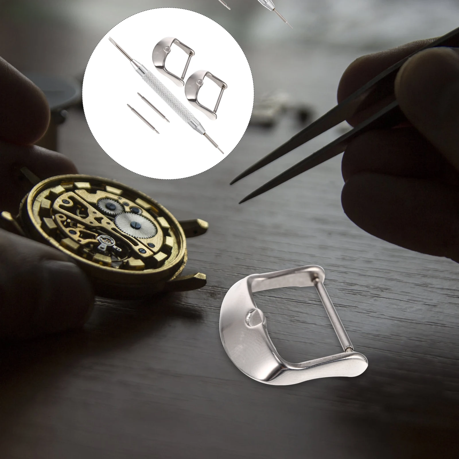 

Stainless Steel Watch Clasp 1PCS Replaceable Buckle for Watchband Elegant Strap Connector Adjustable Comfortable Glossy