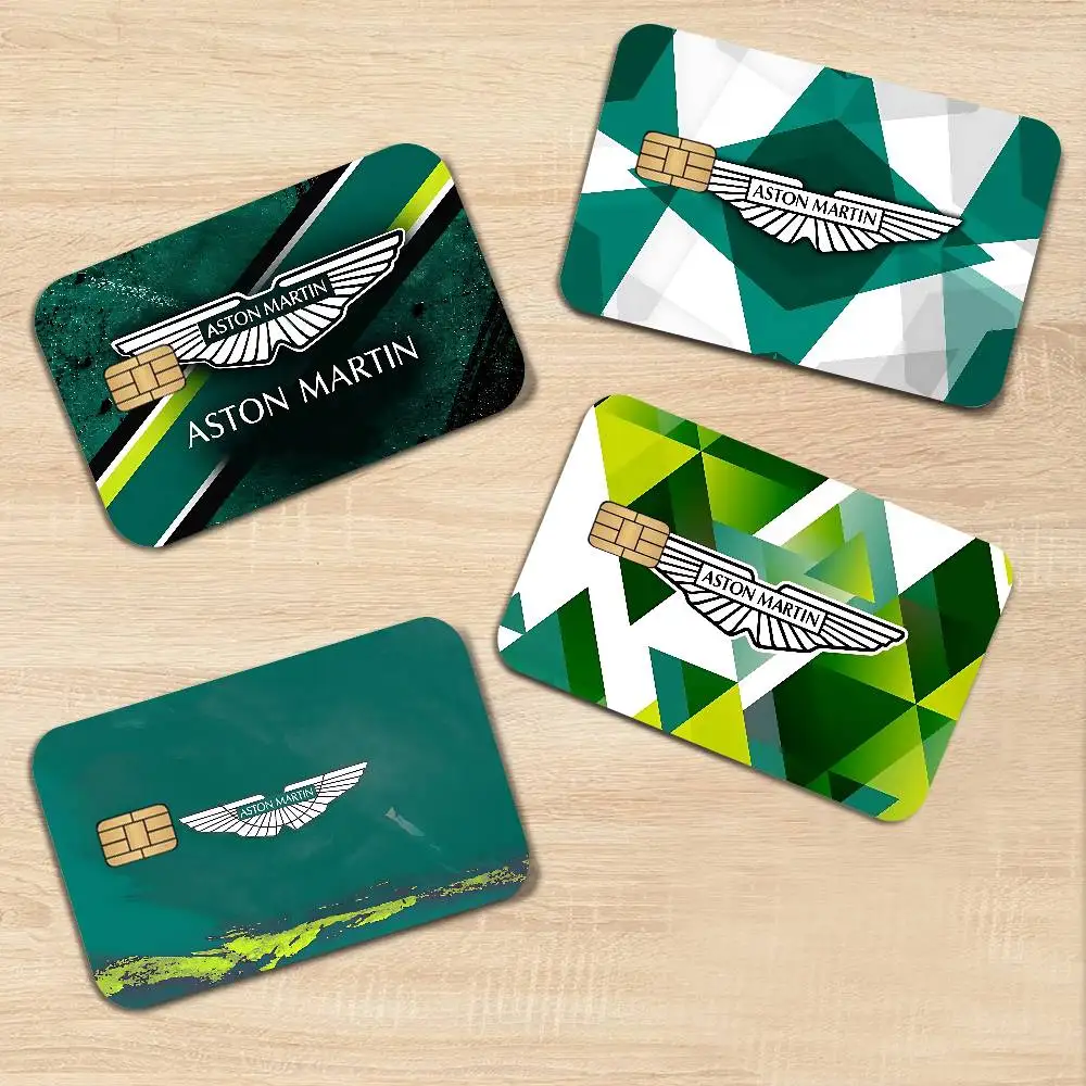Brand Aston Martin Fashion Matte Gold Silver Black Matte Film Skin Sticker Tape for Bank Credit Debit Card