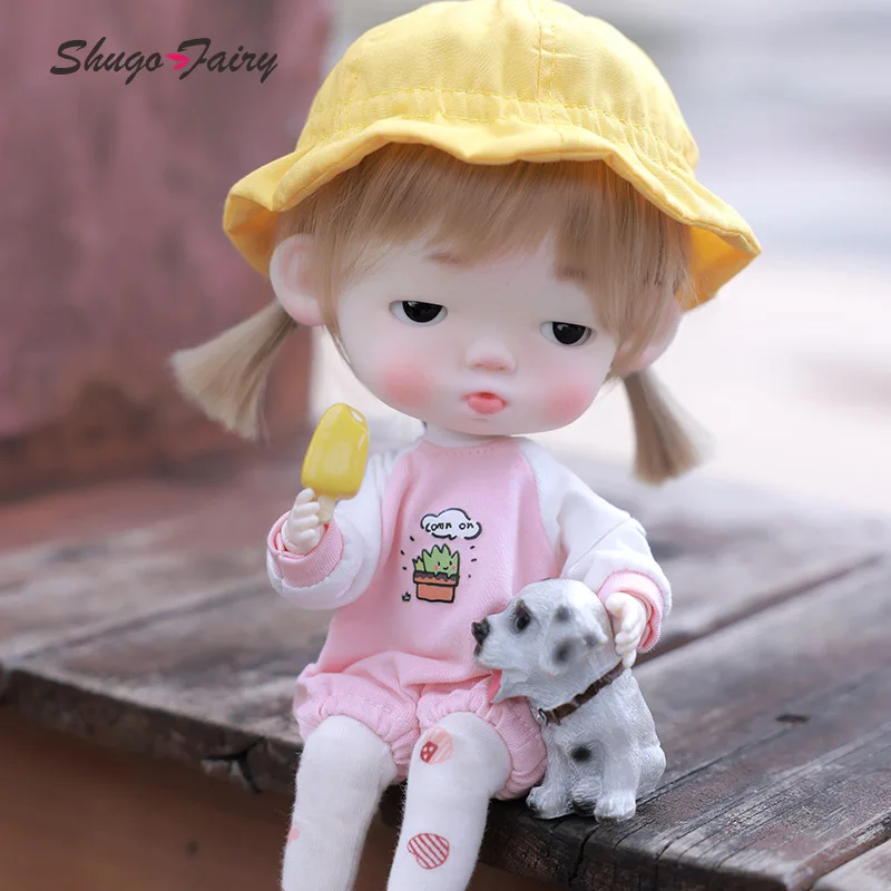 Shuga 요정 Tudou 감자 1/6 BJD 인형, 25cm 큰 머리, 귀여운 선물 공 관절 인형  Best5