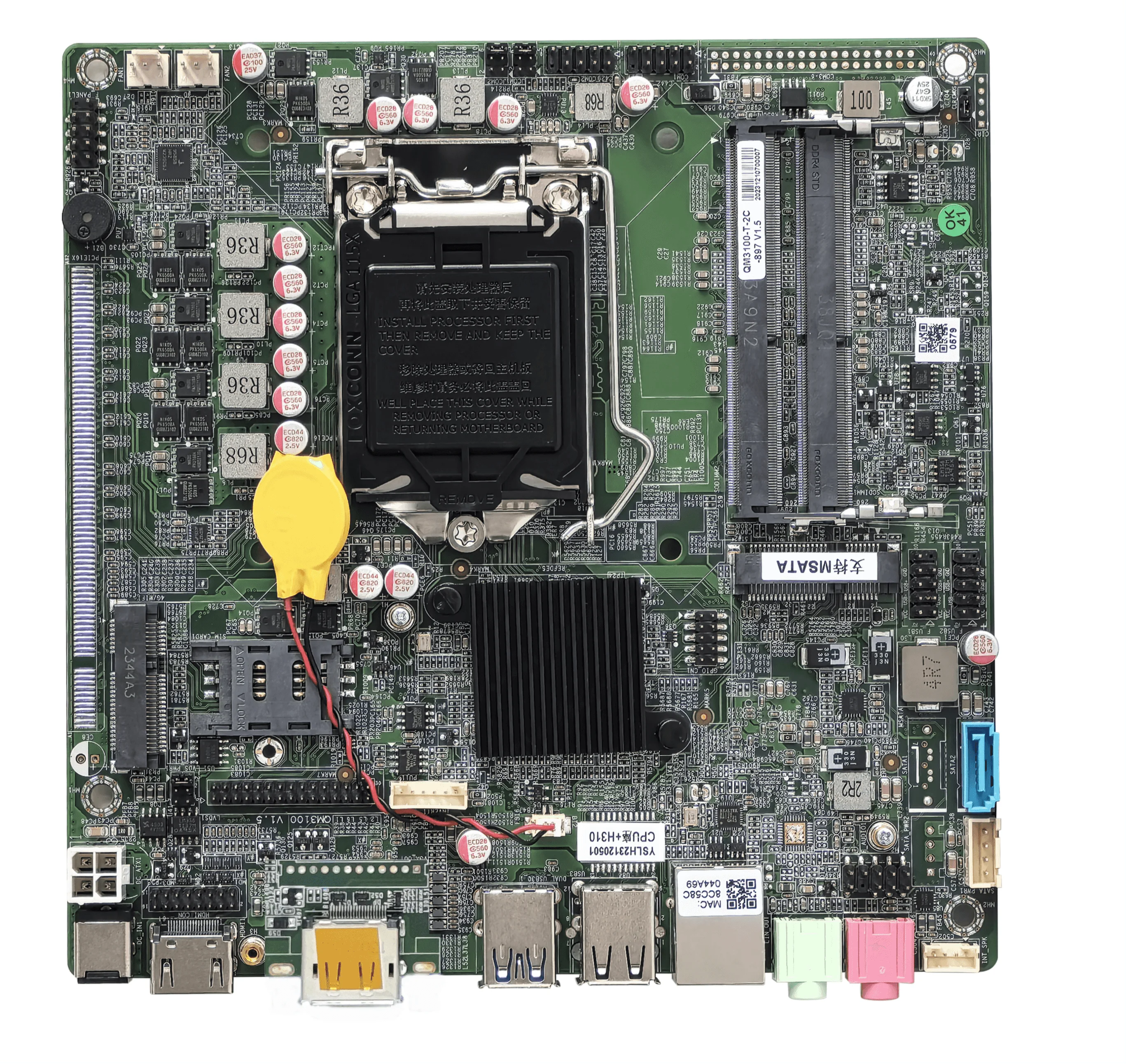 ELSKY QM3100 Mini-ITX Motherboard 8th 9th Mini Cpu Core I7 Processor LGA1151scoket With DDR4 64GB Wind 10/11 Linux for Gaming