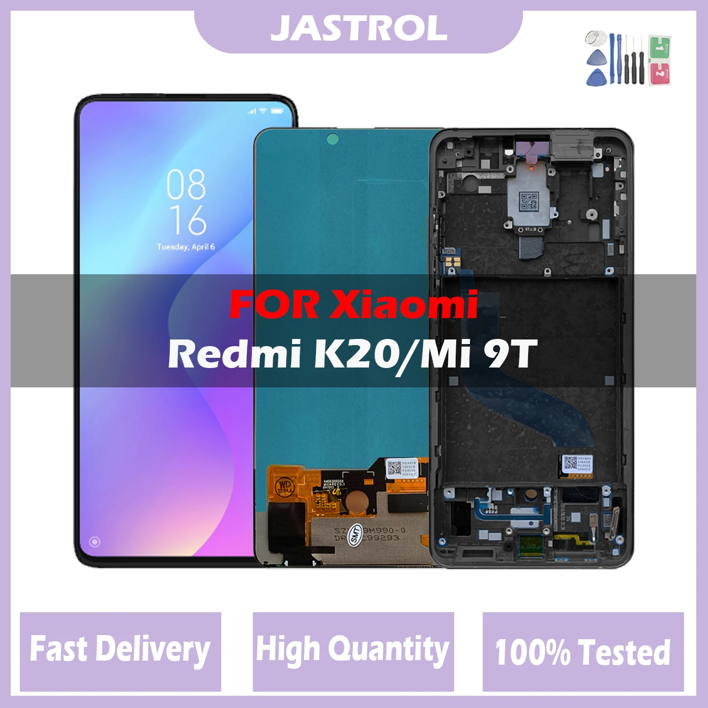 

6.39'' Super Amoled Display For Xiaomi Mi 9T LCD Touch Screen Replacement Support Fingerprint For Mi9T Mi 9T Pro M1903F10G