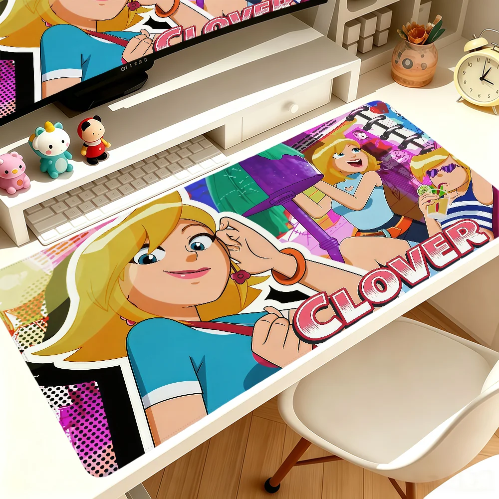 Cartoon T-Totally Spies! Mouse Pad Large Non-slip Lockedge Desktop Computer Desk Mat Keyboard MousePad Office Gamer Student