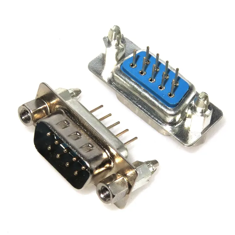 5/10Pcs D-SUB DB9 9-Pin DIP Straight Connector - Male Female RS232 Serial Port PCB Screw Plug Socket Adapter