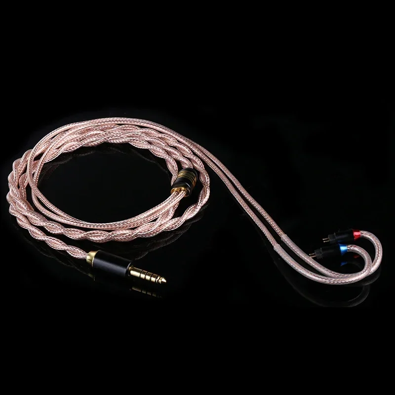 1.2m HIFI Double Shielded Copper Silver Mixed Cable LITZ Upgrade Headphone For MMCX Or 2PIN 0.78