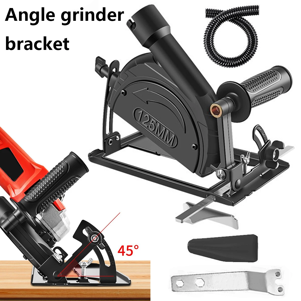 Grinder Bracket Angle Adjustable 0-45° Grinder Converter To Cutting Woodworking Machine Electric Circular Saw 40mm Bracket Base