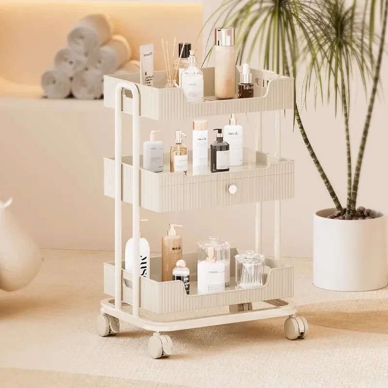

Cart With Wheels Storage Tool Beauty Salon Organizers Trolleys Manicure Support Removable Trolley Professional Household Tray