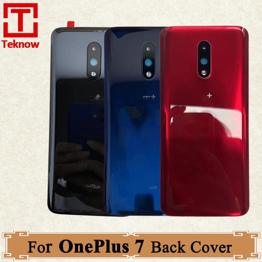 

Original Glass Back For OnePlus 7 Battery Cover Back Rear Door Housing Replacement Parts For Oneplus7 Back Housing with lens