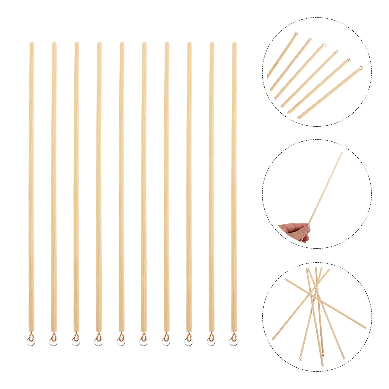 

10Pcs Arm Control Rod for Shadow Puppets Wooden Stick Handle Precision Movement Support DIY Creative Educational Kit