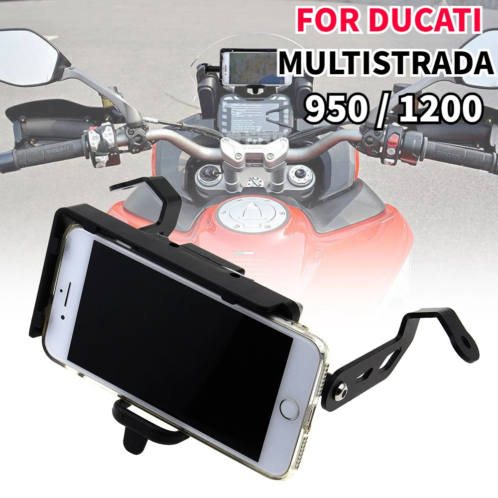 For DUCATI MULTISTRADA 950 1200 1200S 2015-2017 GPS Navigation Bracket Phone Holder Frame USB Charging Motorbike Parts