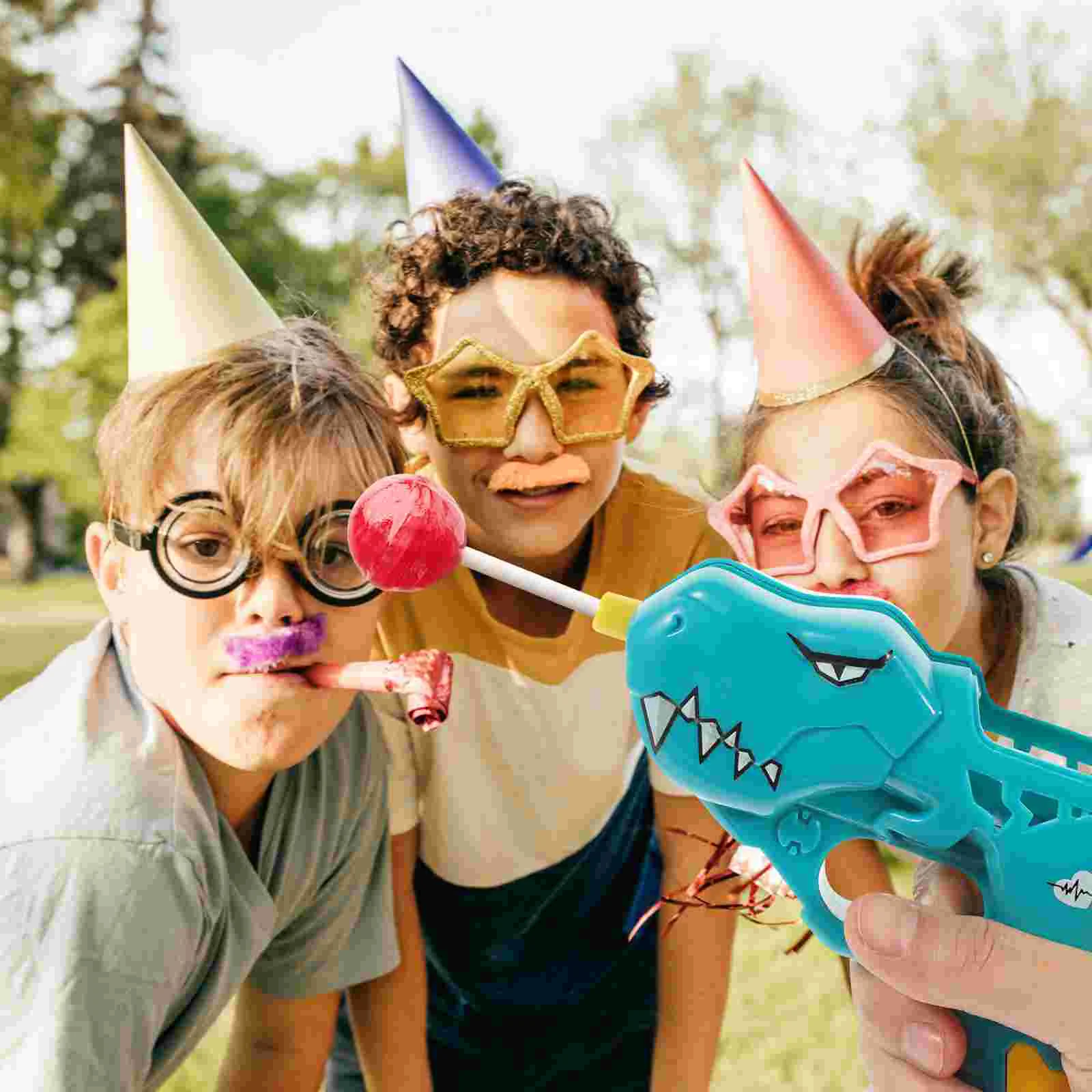 2 uds juguete de lanzamiento de dulces juguete de almacenamiento de piruletas juguete divertido regalo de cumpleaños para niños soporte de piruleta encantador