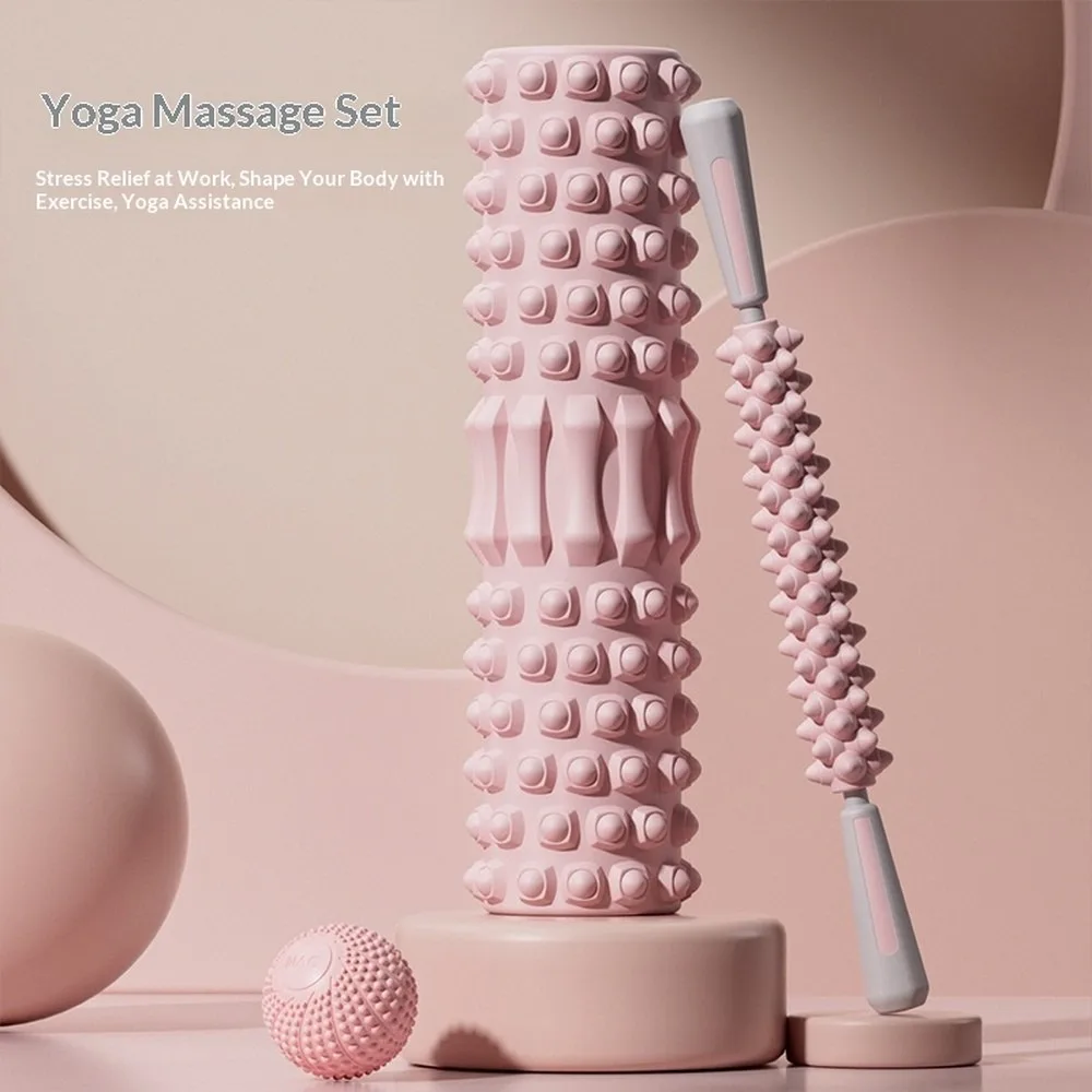 Premium EVA Foam Roller Wolf Tooth Yoga Column Trigger Point Muscle Massage Back Leg Shaping Fitness Roller Deep Tissue