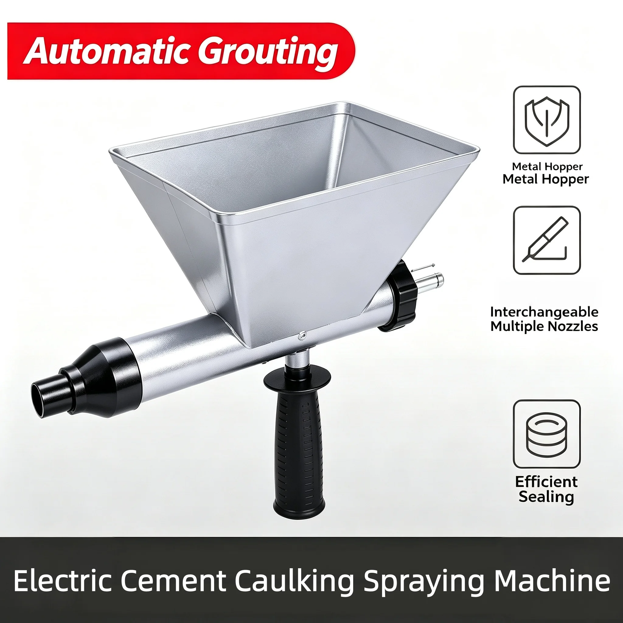 Electric Cement Caulking Gun Automatic Grouting Injection Spray Machine for Door Window Sealing, Construction Filling Tool