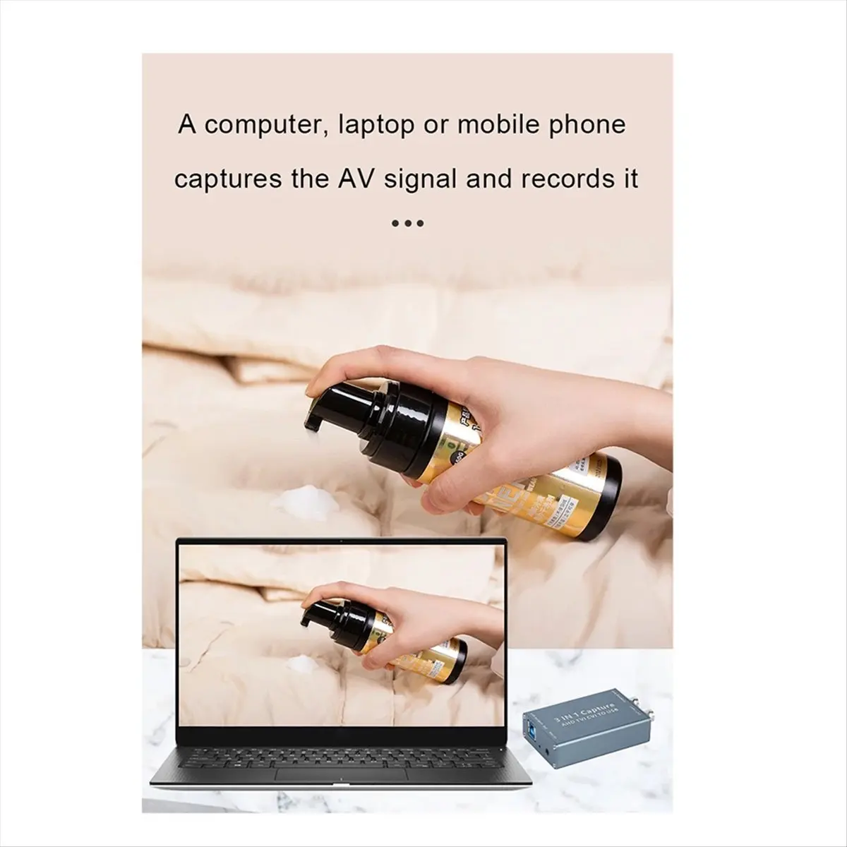 kuaishan AHD Video Capture Card TVI CVI to USB 3.0 Video Card 1080P 60fps Video Record Box for Live Streaming TVI CVI Video Card