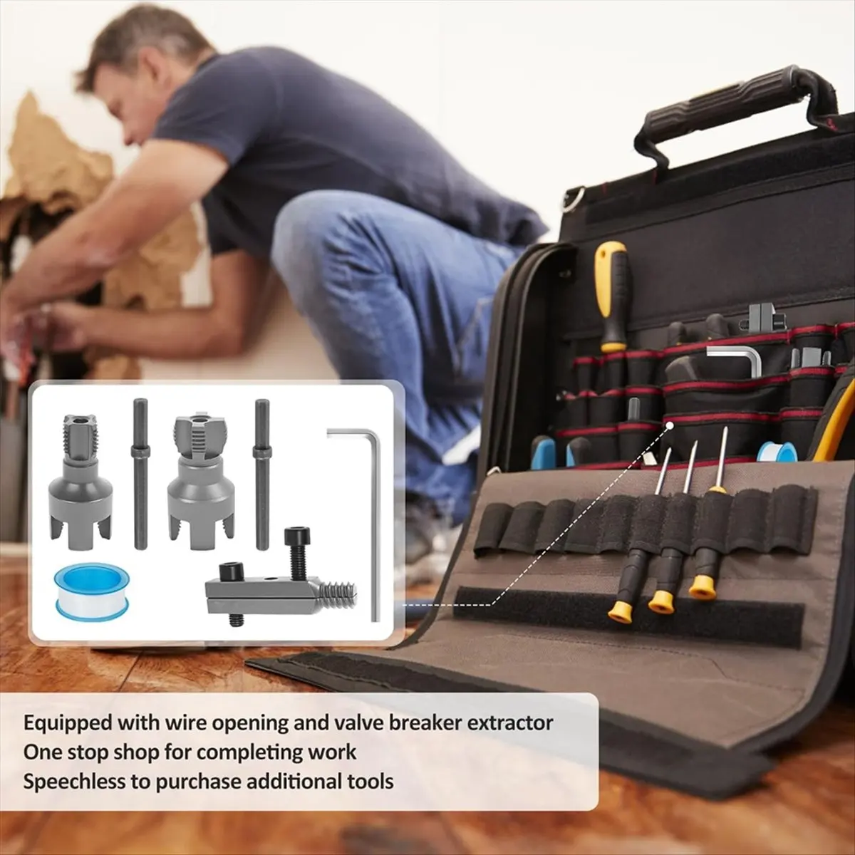 Integrated Internal & External Pipe Threading Tool, Pipe Thread Cutting Tool, for Electric Drill (1/2&3/4inch)