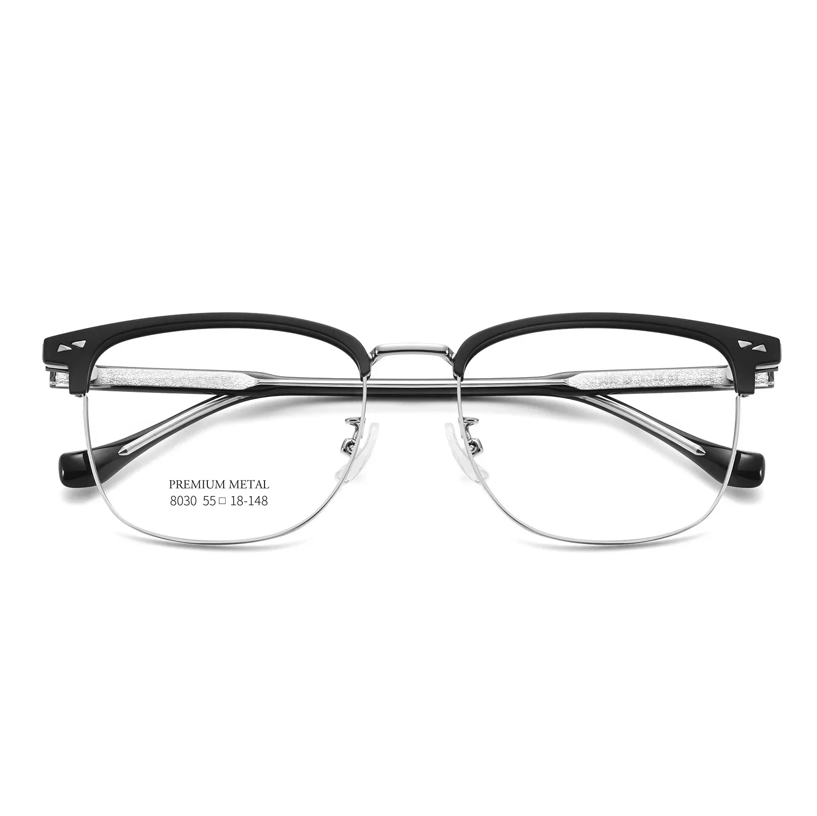 

Retro Alloy Optical Prescription Eyeglasses Frame Fashion Square TR90 Eyewear For Men and Women New Ultra-light Glasses 8030