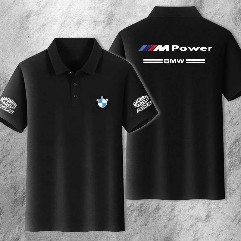 

BMW Мужские и женские рубашки поло Гоночный мотоцикл Ride Club 4S Магазин рабочей одежды Групповая одежда Футболки Летние с короткими рукавами