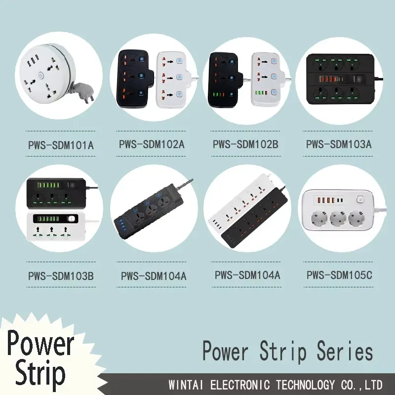 China Manufacturer 3 Outlets Power Strip Supplier 6 USB Extension Socket