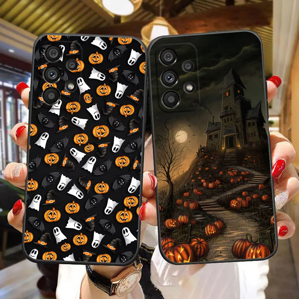 

Halloween Pumpkin Castle Phone Case For Samsung A14 A15 A16 A22 A23 A26 A32 A33 A35 A36 A51 A52 A53 A54 A55 A56 A71 A72 A73 Case